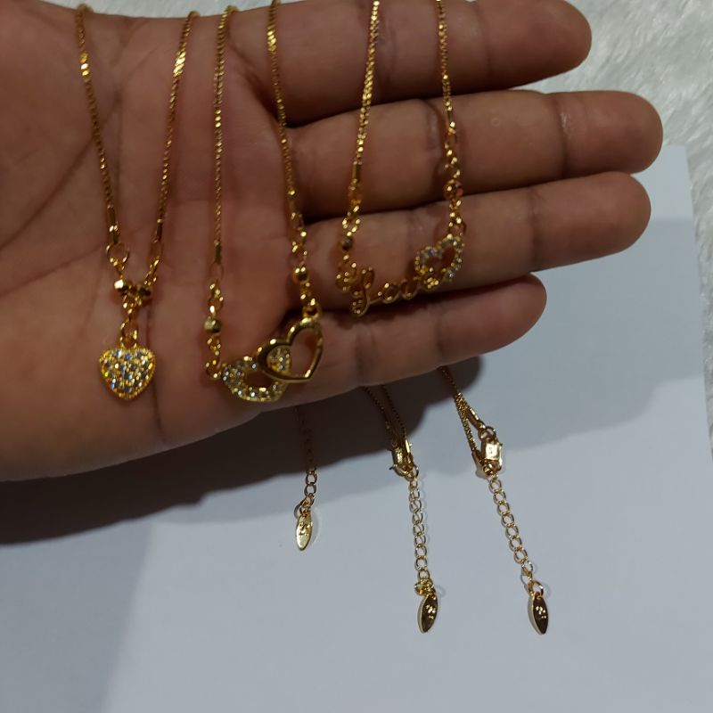 Kalung xuping kalung dewasa love lapis emas gold KL 087