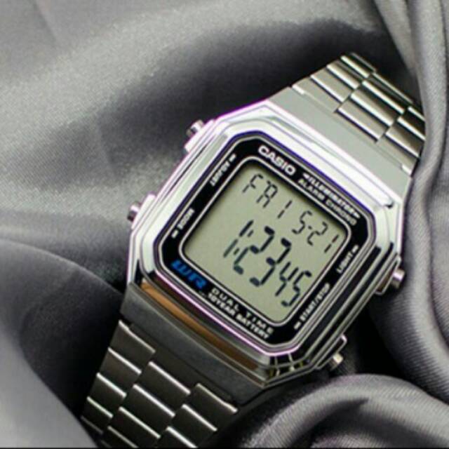 CASIO A178WA-1A Illuminator Dual Time Digital Vintage series ORIGINAL