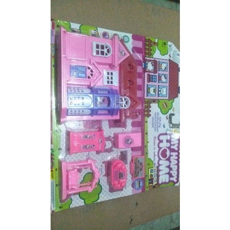 mainan rumah boneka my happy home/mainan anak rumah-rumahan/rumah boneka/mainan rumah anak perempuan
