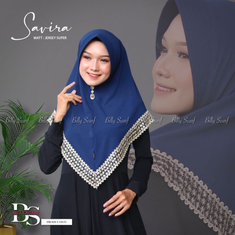 Jilbab Hijab Kerudung Bergo Instan Renda Savira Original Billy Scarf