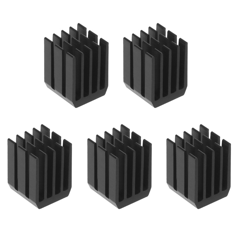 Cre HEATSINK Aluminium Radiator Anodize Heat Sink Chip Elektronik Pendingin Thermal Pads Hitam/Putih 5Pcs/Pack