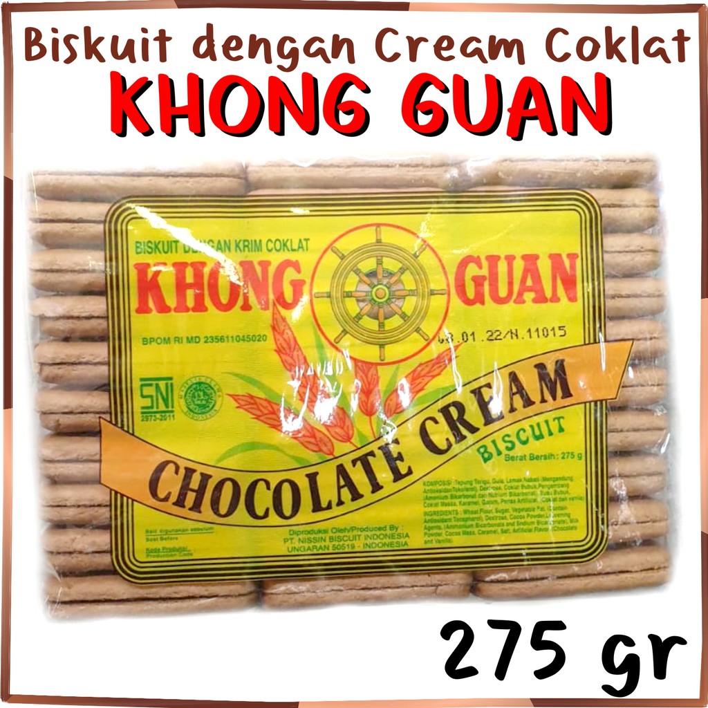 

KHONG GUAN biskuit dengan cream COKLAT 275 gram