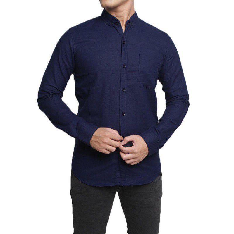 KEMEJA PRIA LENGAN PANJANG POLOS BASIC CASUAL SLIM FIT