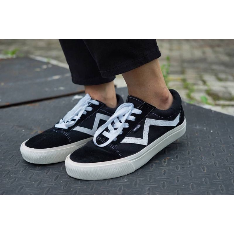 Sepatu Lokal Sepatu Gearfourth Grind Os Black White | Sneakers Gearfourth Original | Sepatu Hitam Pu