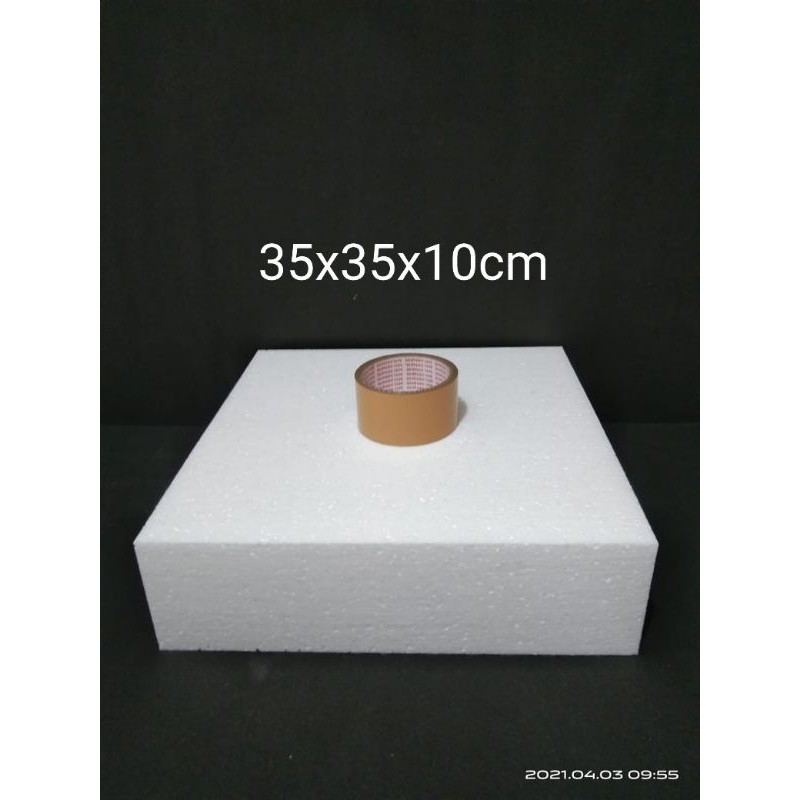35x35x10cm Dummy Cake Styrofoam Gabus Kue Kotak