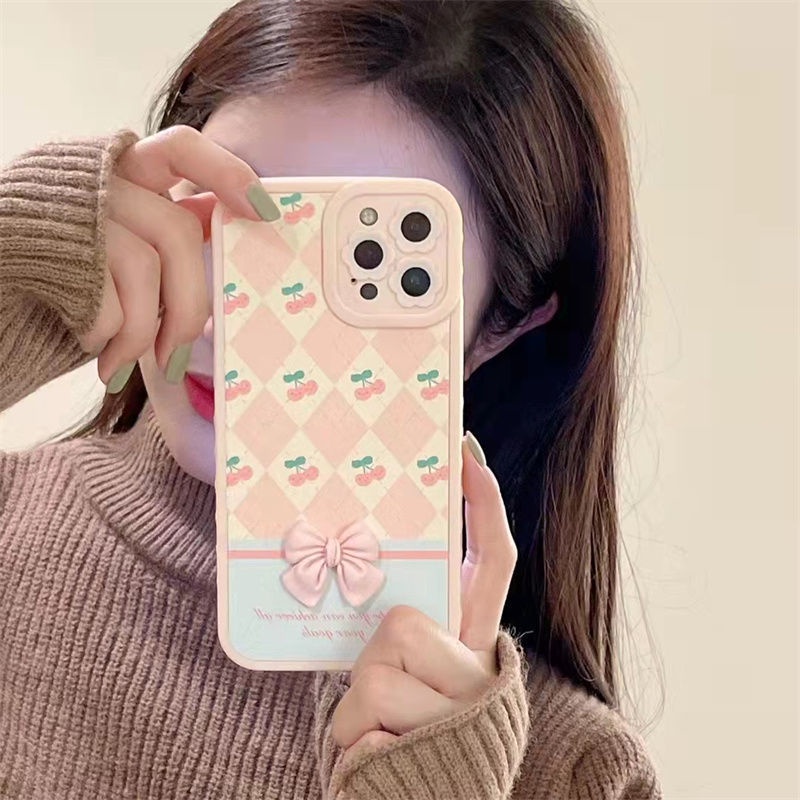 Case Motif Pita Cherry 3d Untuk IPhone 12 13 11 Pro Max X Xs Max Xr Asw1