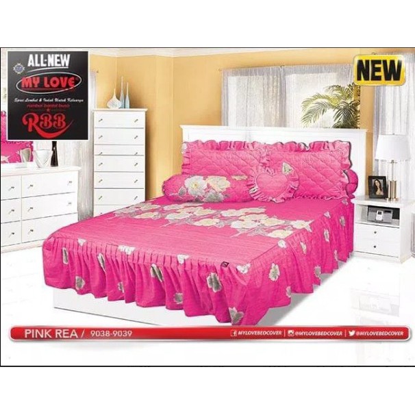 SPREI MY LOVE RUMBAI PINK REA 180 X 200
