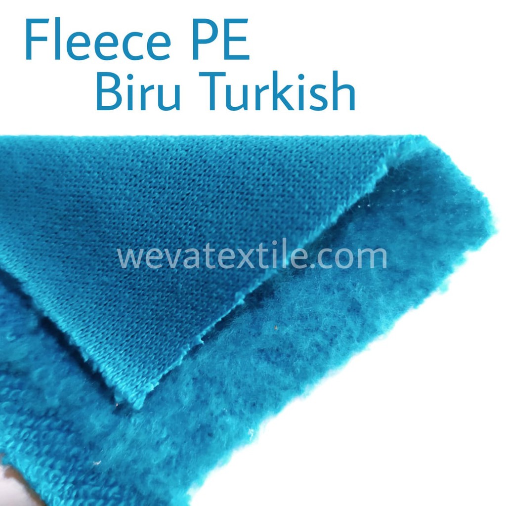 Bahan Kain Kiloan Sweater Jaket Fleece PE 280 gram Biru Turkish