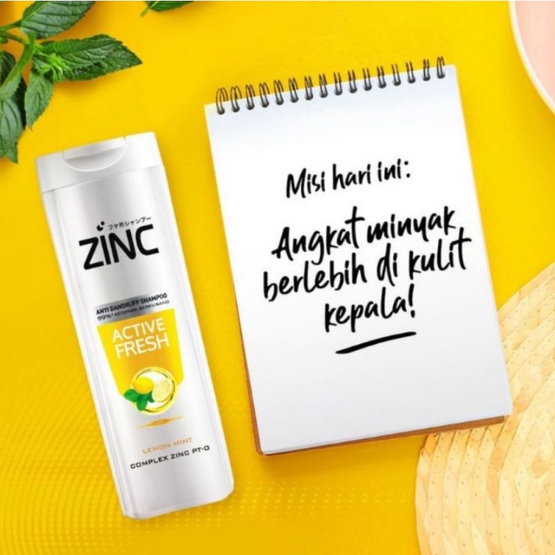 ZINC Shampoo Active Fresh Lemon Mint 170mL