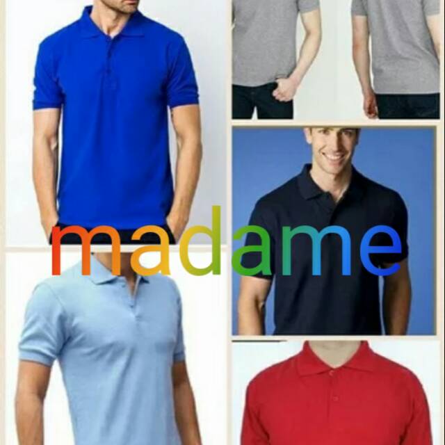  Kaos  polo  unisex berkerah bahan  lacost pique  Shopee 