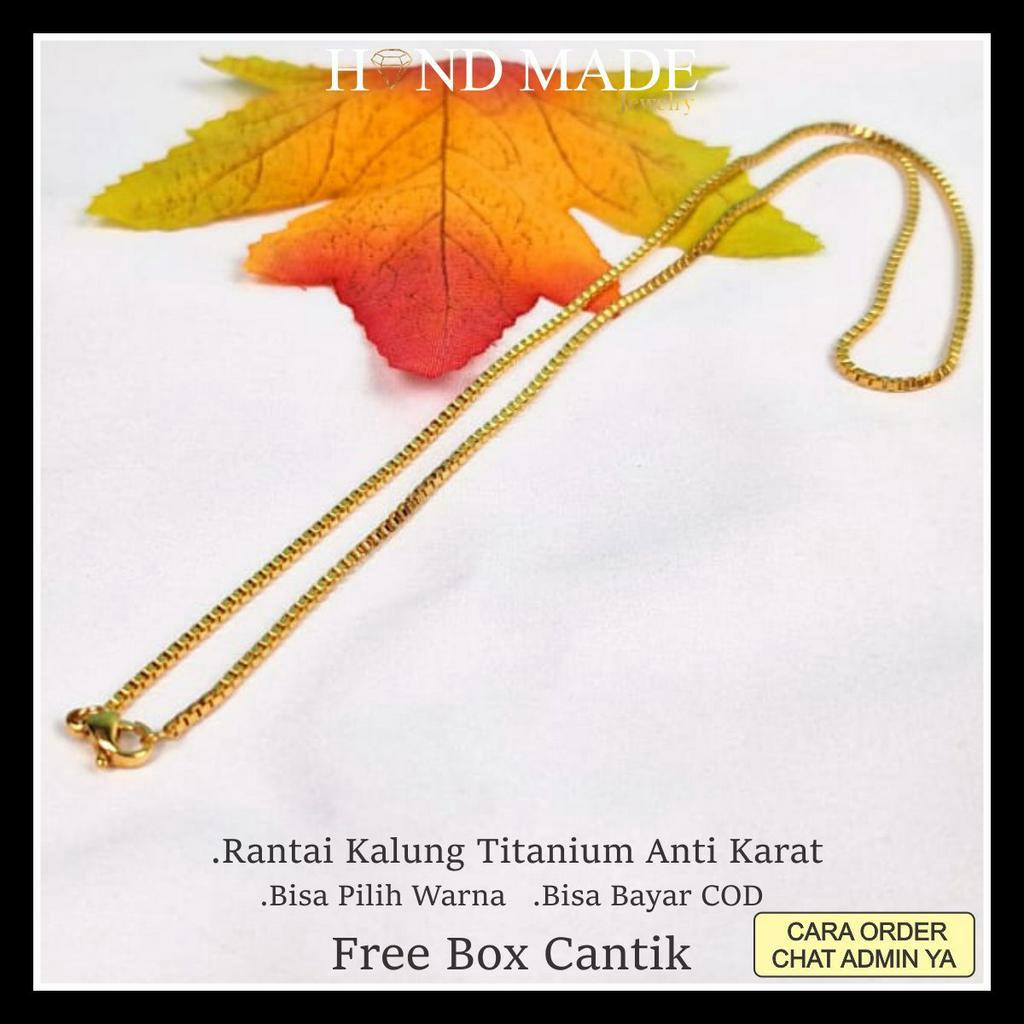 rantai itali titanium anti karat anak dewasa tersedia warna gold dan silver aksesoris fashion