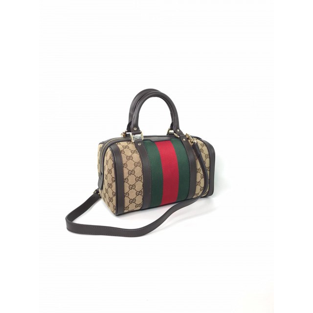 gucci vintage web boston bag