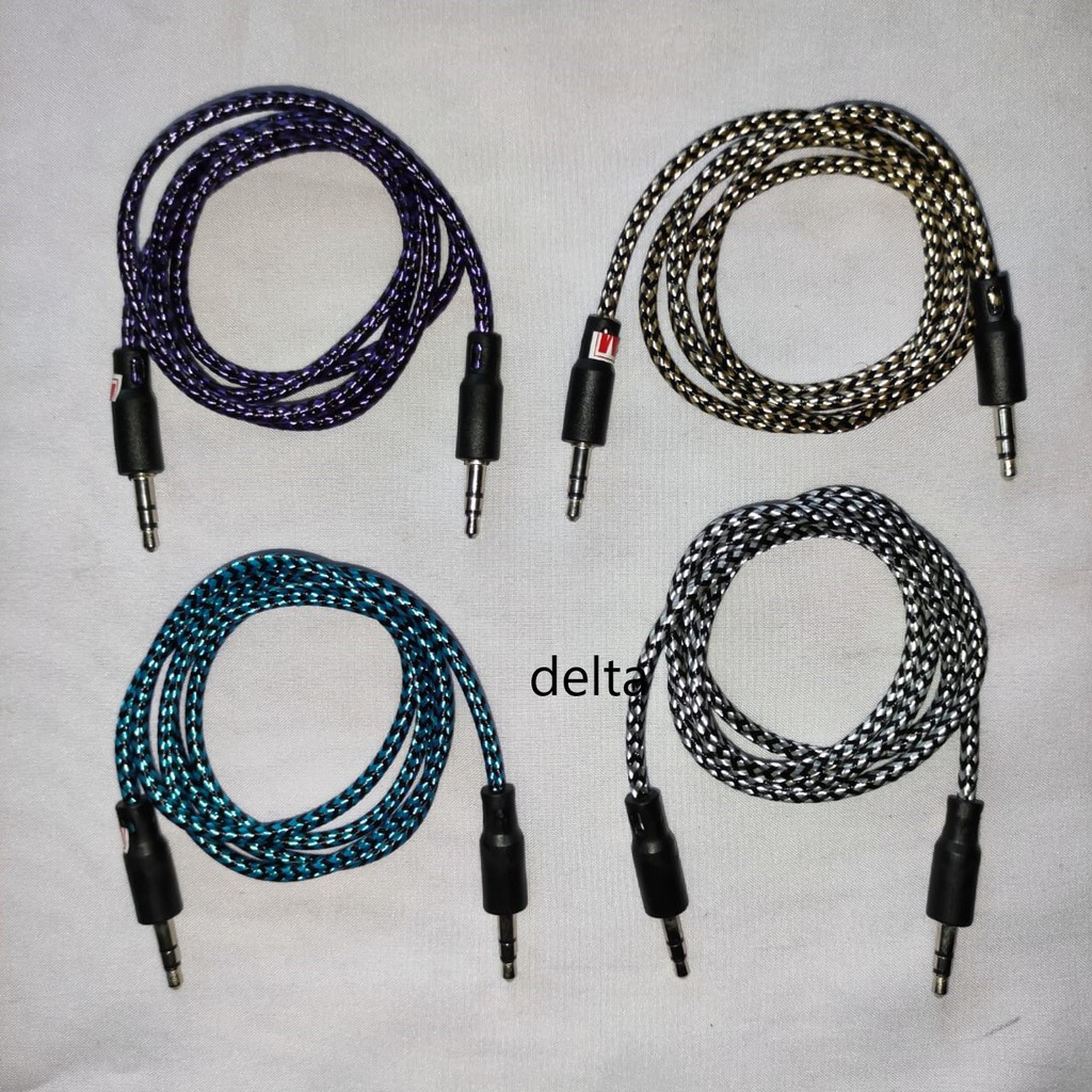 Kabel AUX jack 3,5mm 84cm radio, speaker aktif