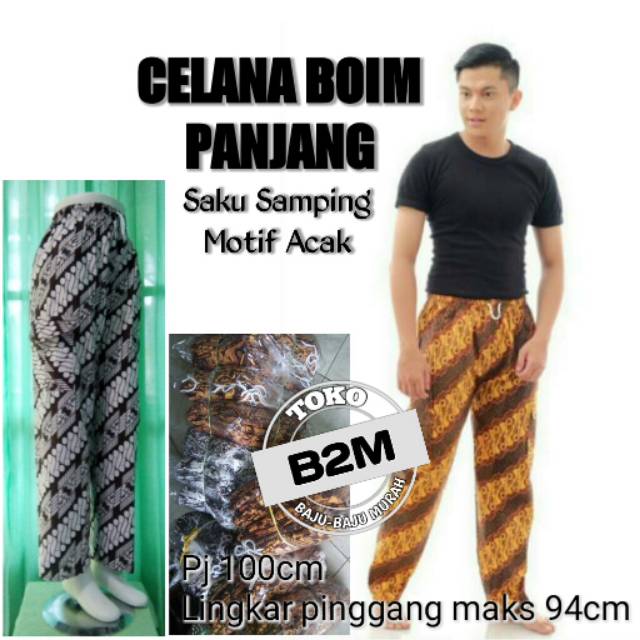 Celana panjang pria dewasa dan Wanita - Celana cowok cewek bb kg Celana Batik Betawi Boim