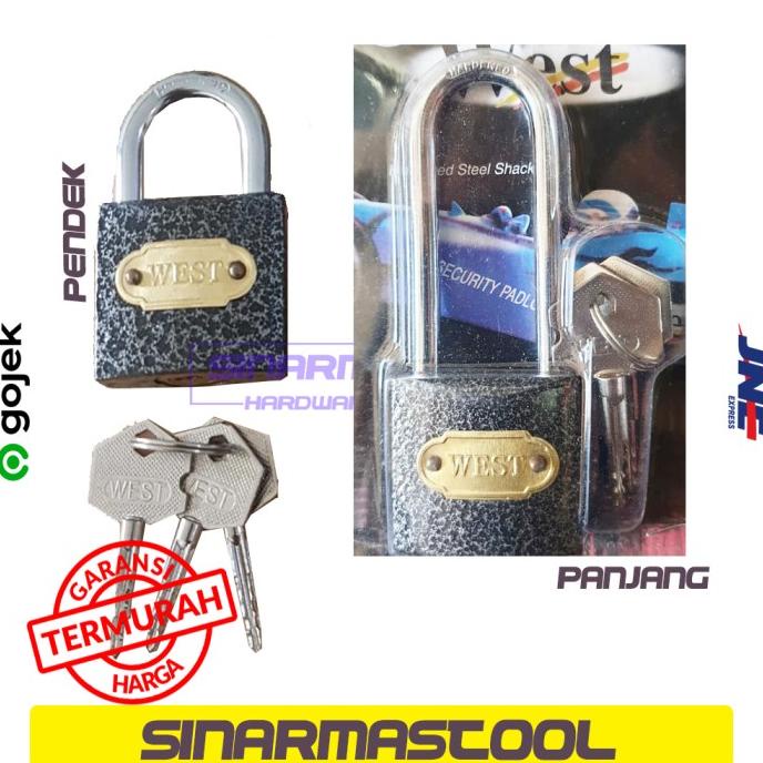 GEMBOK 38 MM KUNCI BINTANG (+) WEST / GEMBOK PAGAR RUMAH PROMO MURAH