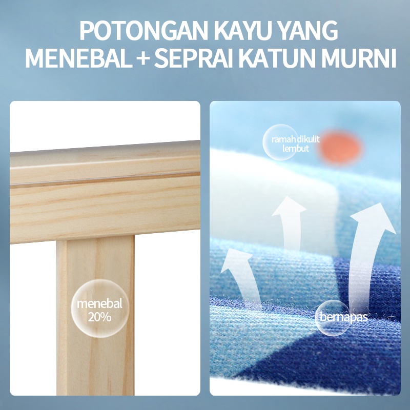 BLUE SKY rocking Baby Box Bayi / Tempat tidur kayu solid multifungsi Tempat Tidur Bayi / ranjang bayi / tempat tidur bayi / Kayu Solid