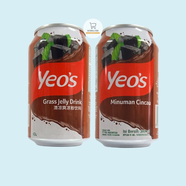 [3kaleng] Yeos Drink Grass Jelly Kaleng 300ml Cincau Yeo's