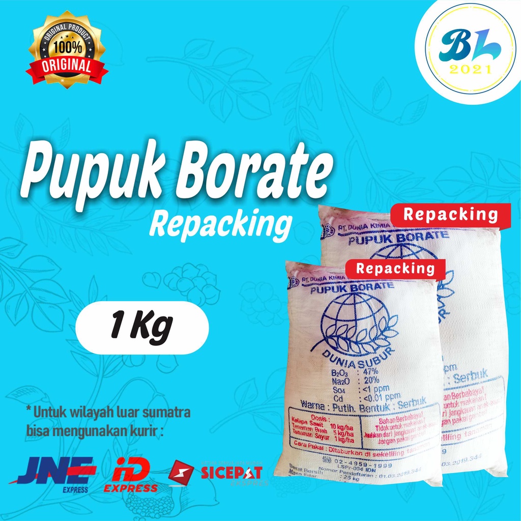 Pupuk Borate Repacking 1kg - Untuk Mengatasi Rontok dan Mempercepat Pembuahan