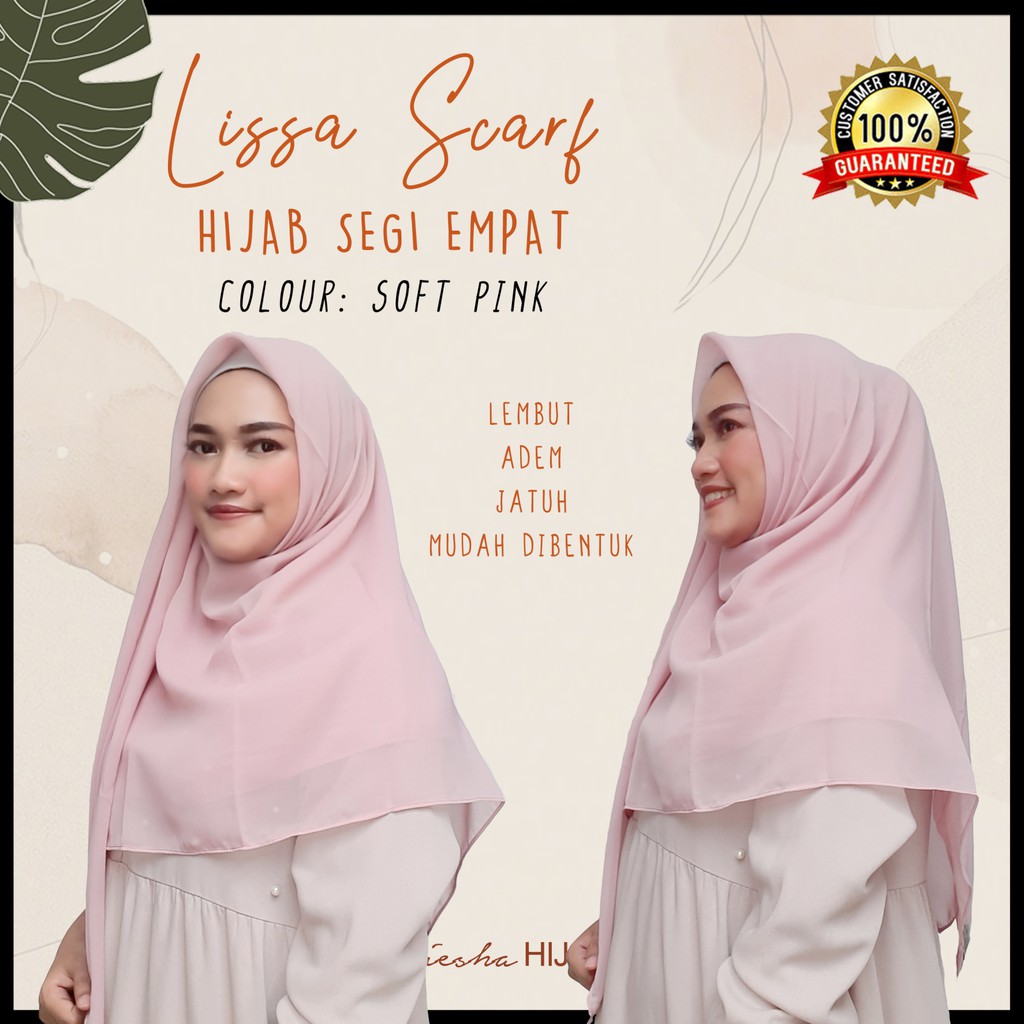 Jilbab Segiempat Hijab Segi Empat Hitam Polos Elegan Hijab Square Jilbab Kantor Kerja Kuliah Daily Shopee Indonesia