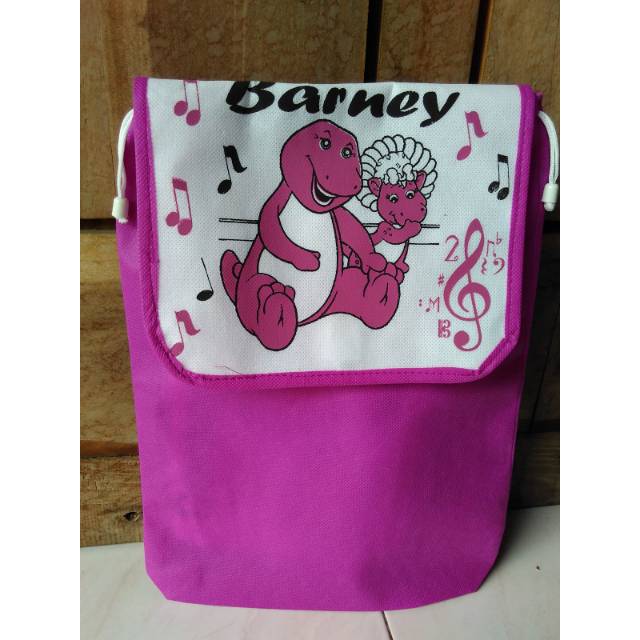 

TAS ULTAH KARTUN MODEL GENDONG KARAKTER KARTUN BARNEY | TAS SOUVENIR ULANG TAHUN MURAH, RESTOCK, NEW