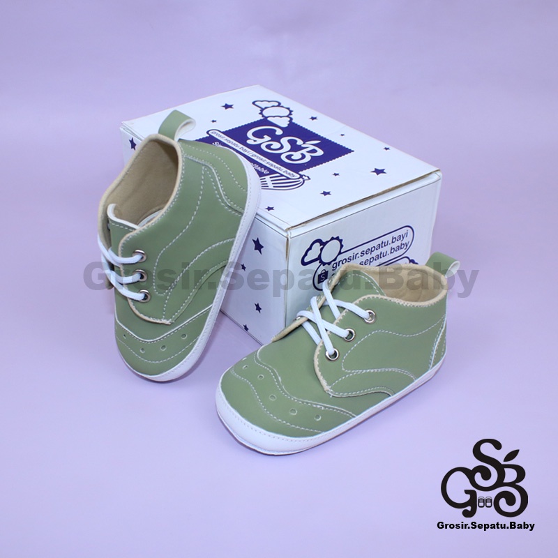 Prewalker - Sepatu Bayi - Baby Shoes | 2-12 bulan | casual BRAGA HIJAU polos ringan &amp; fleksibel