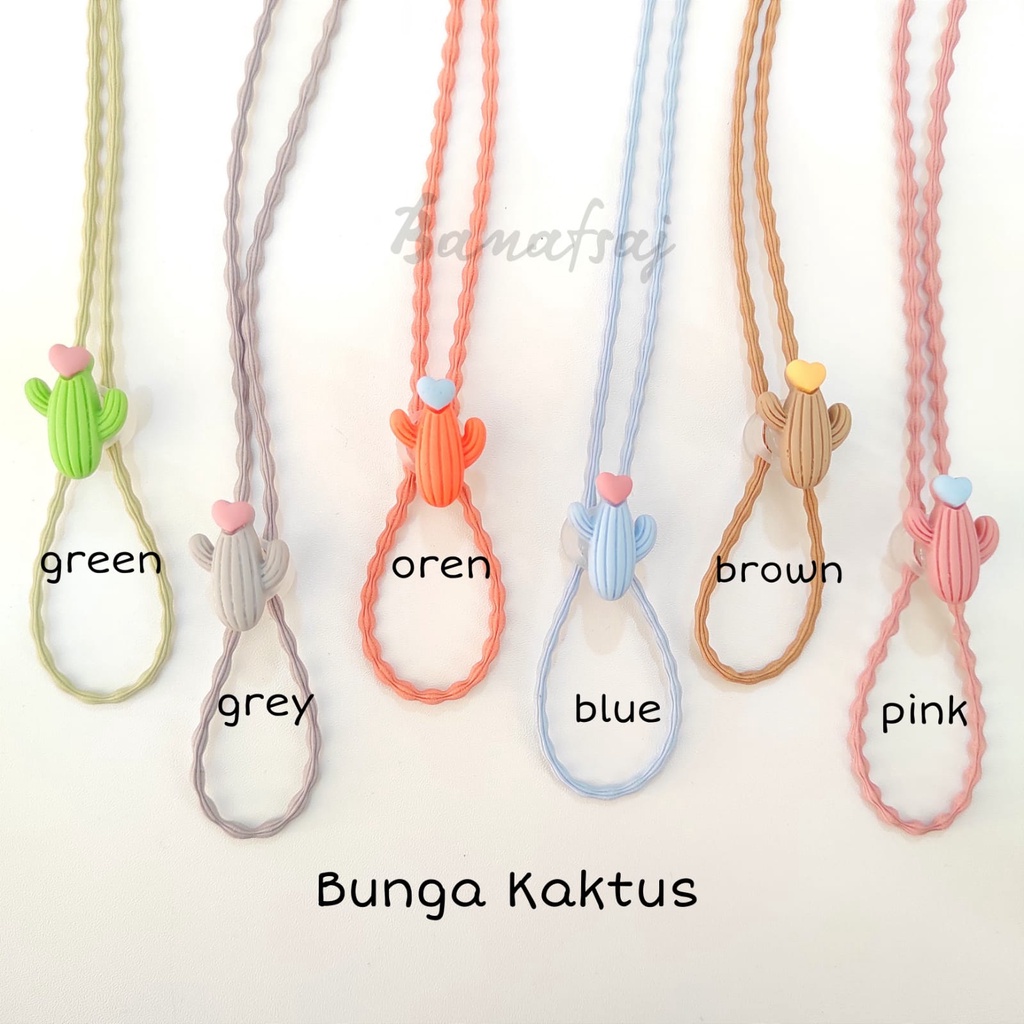 STRAP MASKER 2IN1 BUNGA HIAS UNTUK DEWASA DAN ANAK PANJANG 70 CM