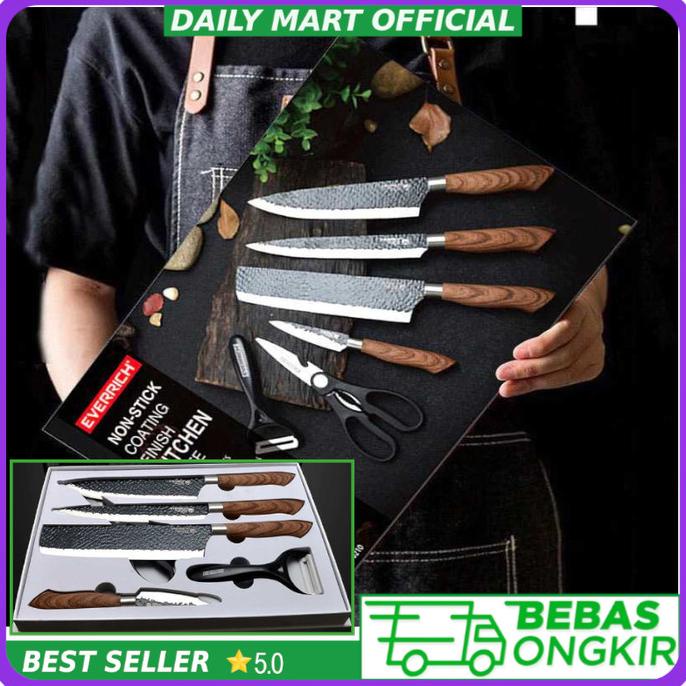 

Set Pisau Dapur 6 In 1 Gunting Peeler Pengupas Buah Cylzy Lapakbrg2000