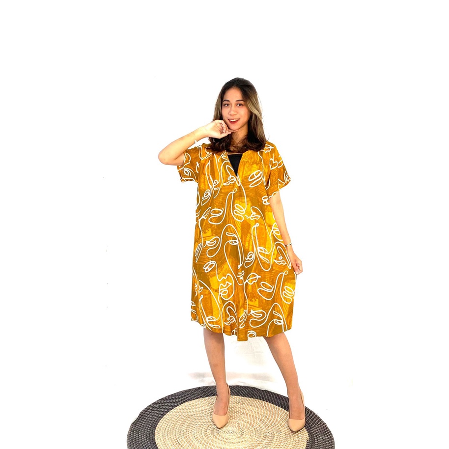 Daster Payung Busui Bali-BSI - FACE MUSTARD