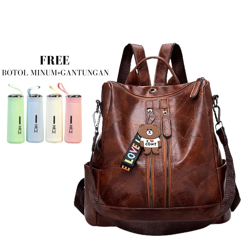 RAJA(COD)✓BACKPACK QUEENTANNY FREE GANTUNGAN FASHION KOREA K pop