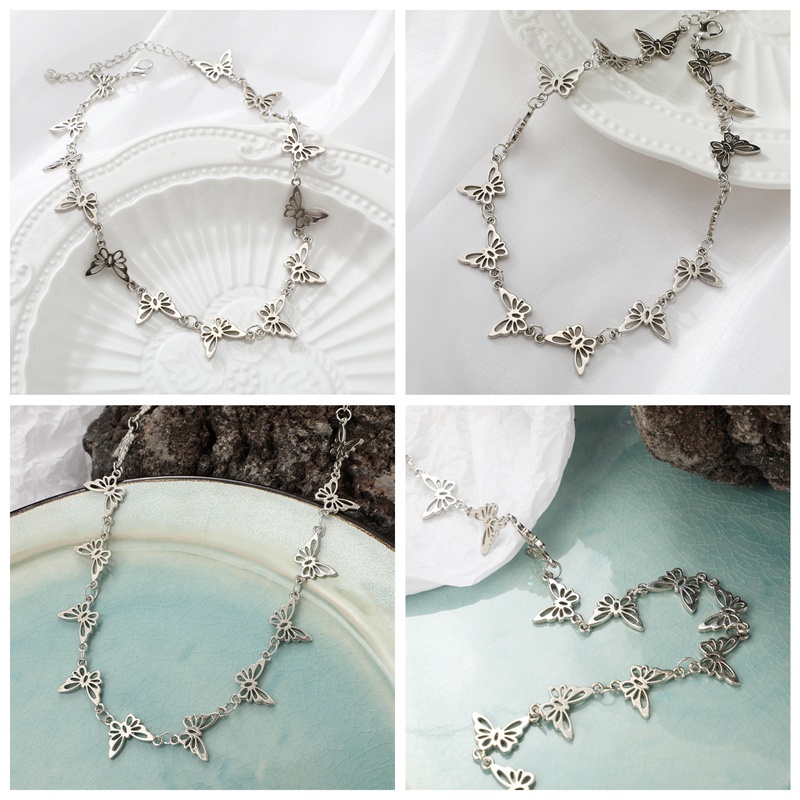 Fancyqube Kalung Choker Rantai Desain Hati Gaya Gotik Kpop Untuk Wanita
