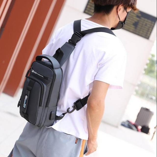 Tas Selempang Waistbag Keren / Tas Selempang Pria &quot;JINPAIDI&quot; / Sling Bag/ TAS MULTIFUNGSI TAS RANSEL