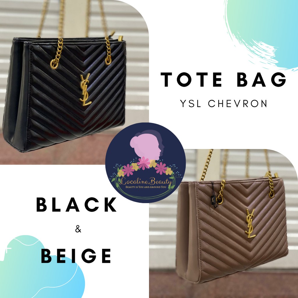 Tas Tote Bag YSL Chevron