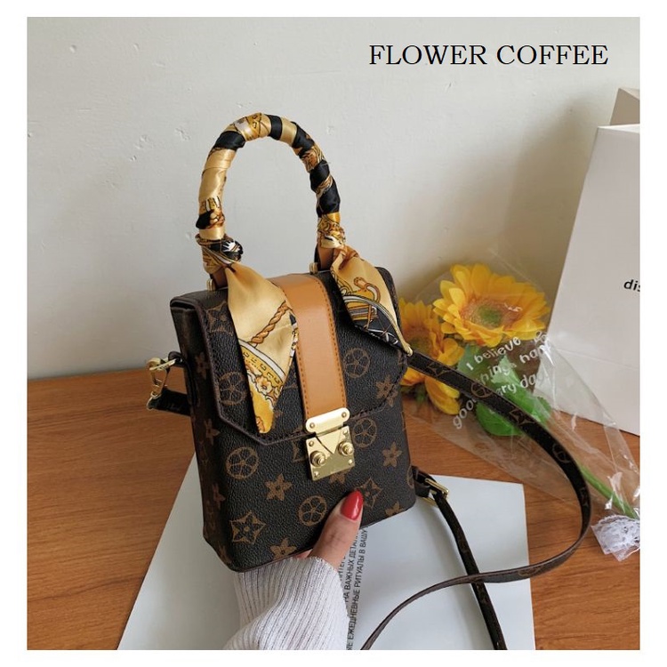 BJ15823 - FLOWER/M KHAKI/BROWN/COFFEE STAR - TAS DOMPET HP SLEMPANG SLING BAG WANITA FASHION IMPORT MODIS ELEGAN TERMURAH TERLARIS TERBARU BAGSTORE JAKARTA TAS BATAM ZCJ1043 ELJ5823 BQ3306 LT1999 JT8841