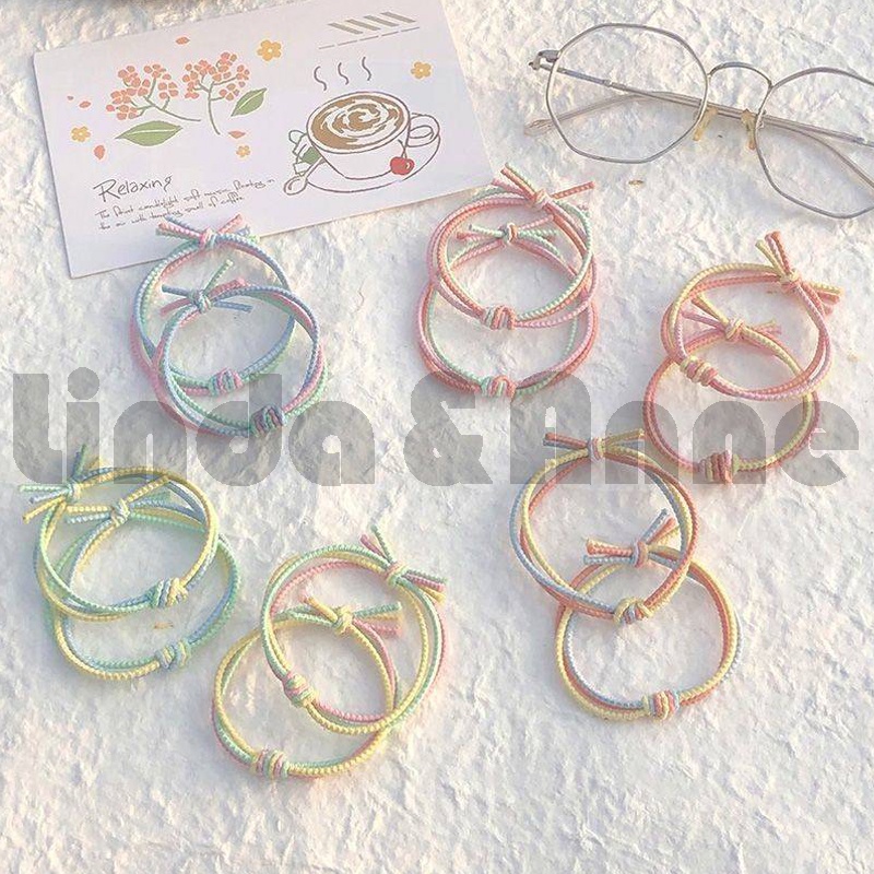 Ikat Rambut Gelang Dua Warna Korean Fashion - Aksesoris Rambut Wanita