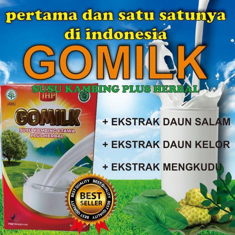 

[DISCOUNT P9Q52] BISA COD -- GO MILK / GOMILK ORIGINAL, COKLAT, STROBERI SUSU KAMBING ETAWA PLUS HERBAL (ECER) Terbaru
