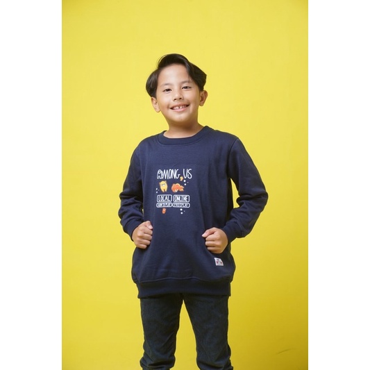 Crewneck Anak Laki-laki / Perempuan Motif Karakter Anak by Arhighres Kids