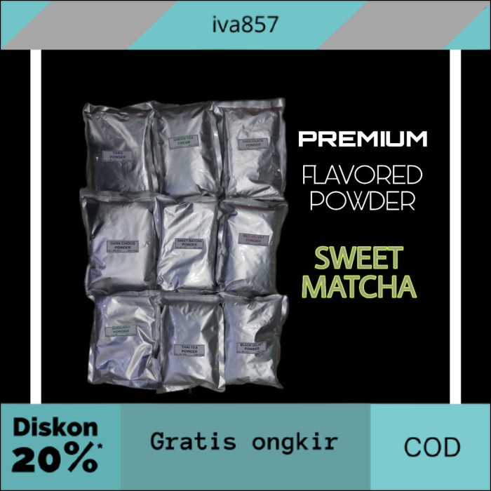 

PROMO Sweet Matcha - Premium Milk Based Powder Kemasan 500 gram GRATIS ONGKIR