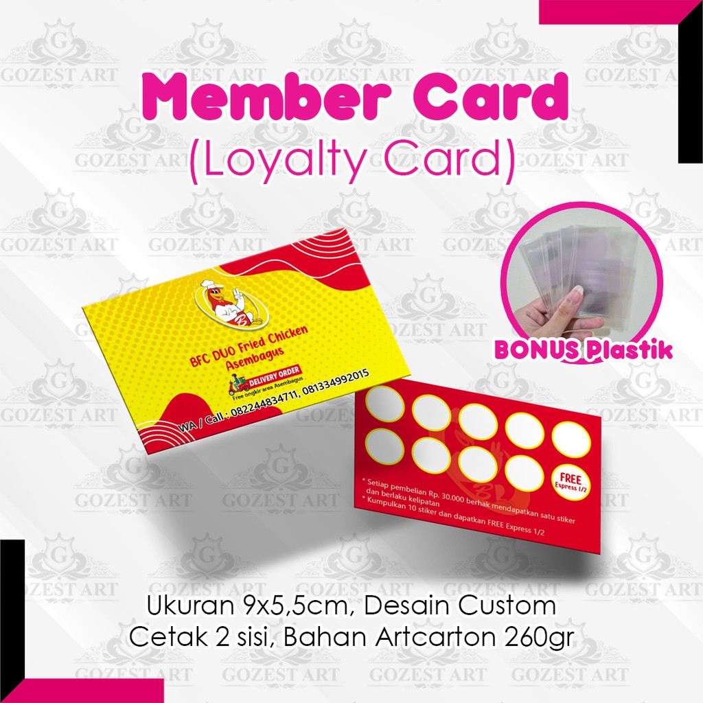 

Kartu Member Card kartu langganan