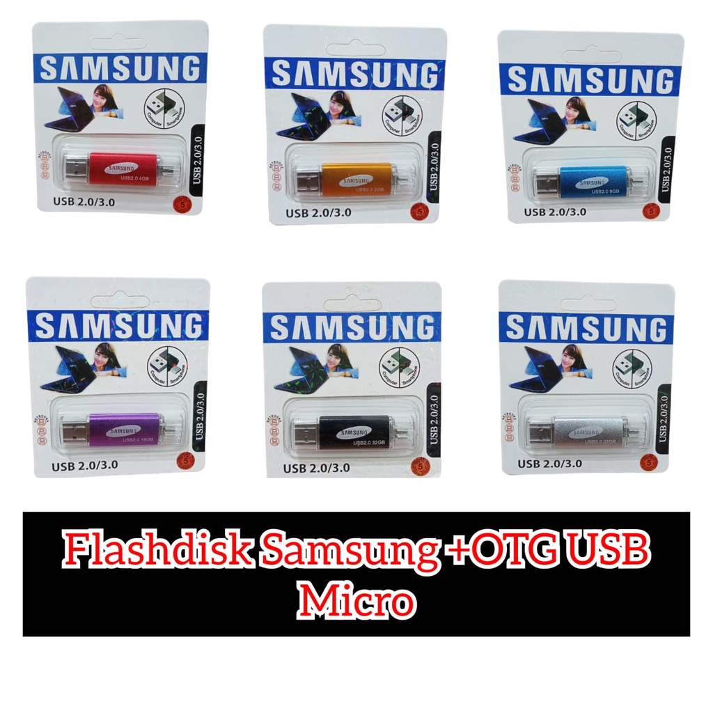 Flashdisk samsung + otg 2gb/4gb/8gb/16gb/32gb/64gb kw