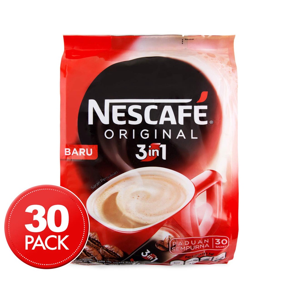 

Nescafe kopi instant 3in1 coffemix original bag isi 30pcs 10X17,5G