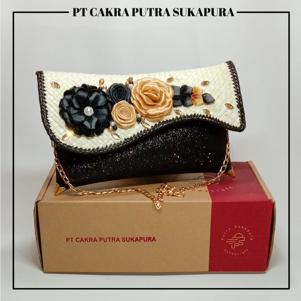 Putra Sukapura Handycraft Clutch Pesta Gliter Sabit