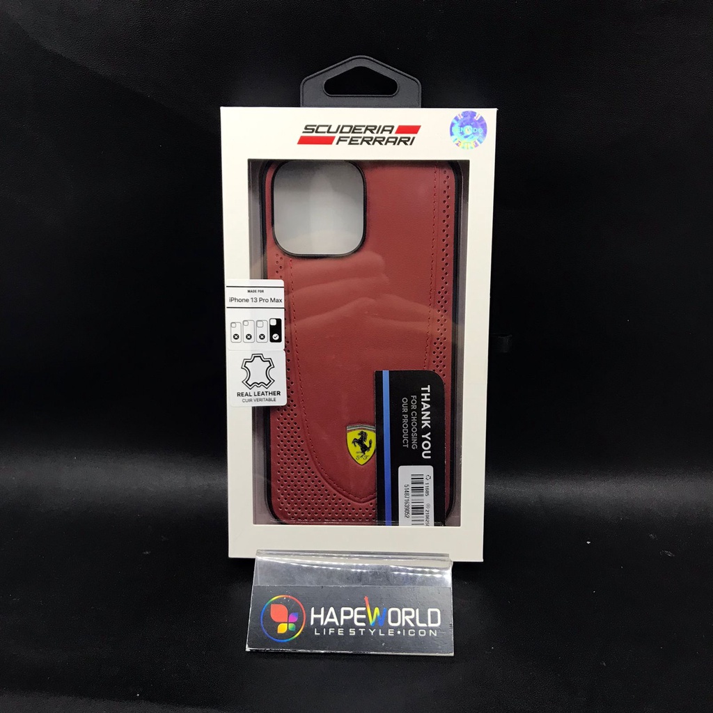 PREMIUM CASE SCUDERIA FERRARI LTR STC LN IPHONE 13 PRO MAX RED-PREMIUM