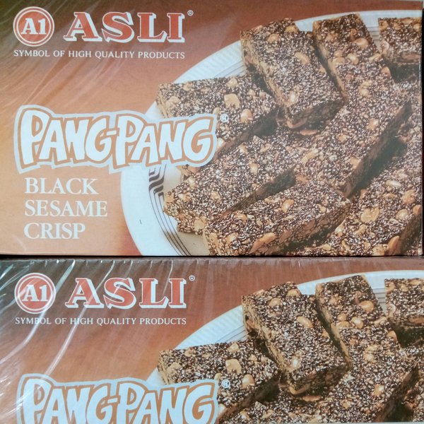 A1 ASLI Pang Pang Black Sesame Crisp Cemilan Tradisional Oleh oleh Medan Pang-Pang Black Sesame