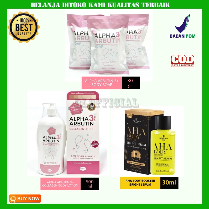 (BPOM) PRECIOUS SKIN Alpha Arbutin 3 Plus Collagen Whitening Soap 60gram/sabun pemutih ampuh