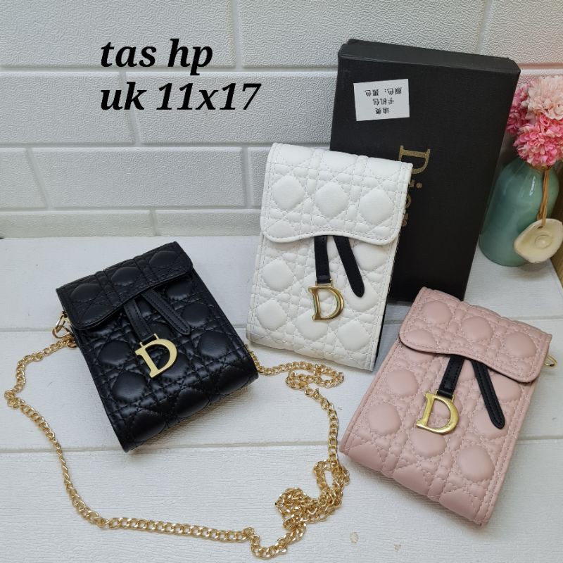 Tas selempang hp di-or / tas hp import free box / tas hp dioer lady import uk 11x17