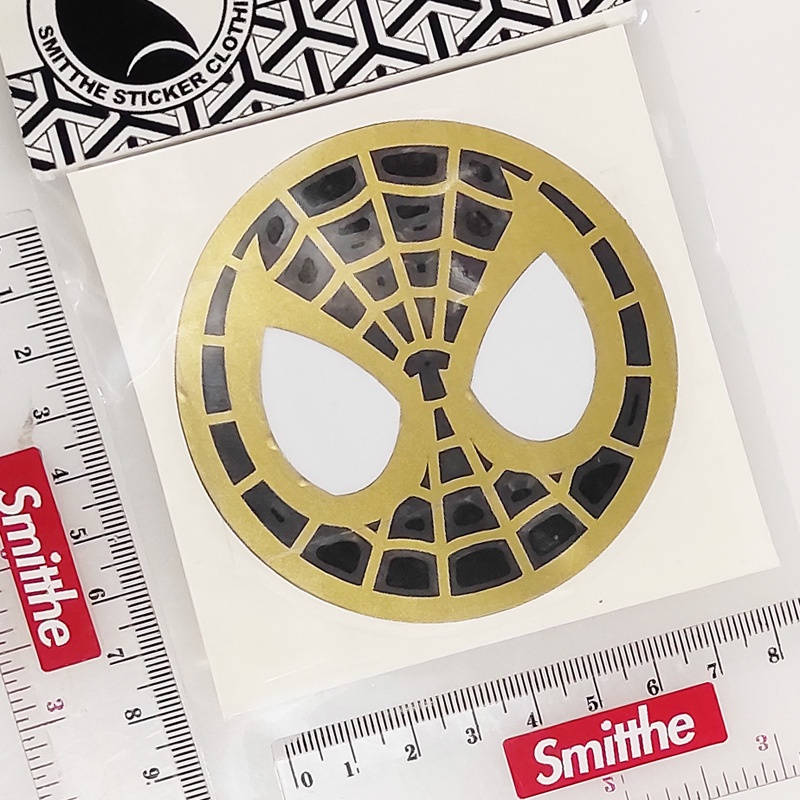 Stiker Spiderman Black and Gold Cutting Sticker