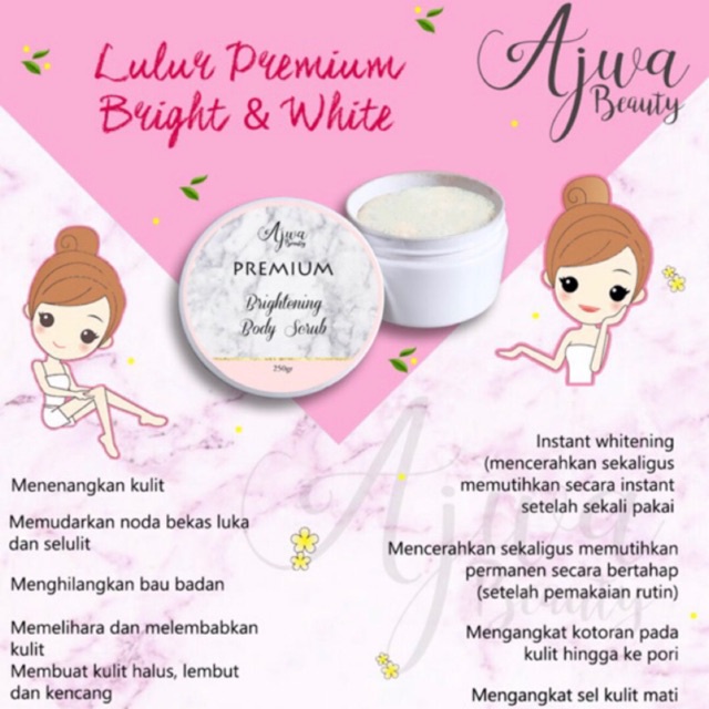 AJWA BEAUTY PREMIUM BRIGHTENING BODY SCRUB - 250GR