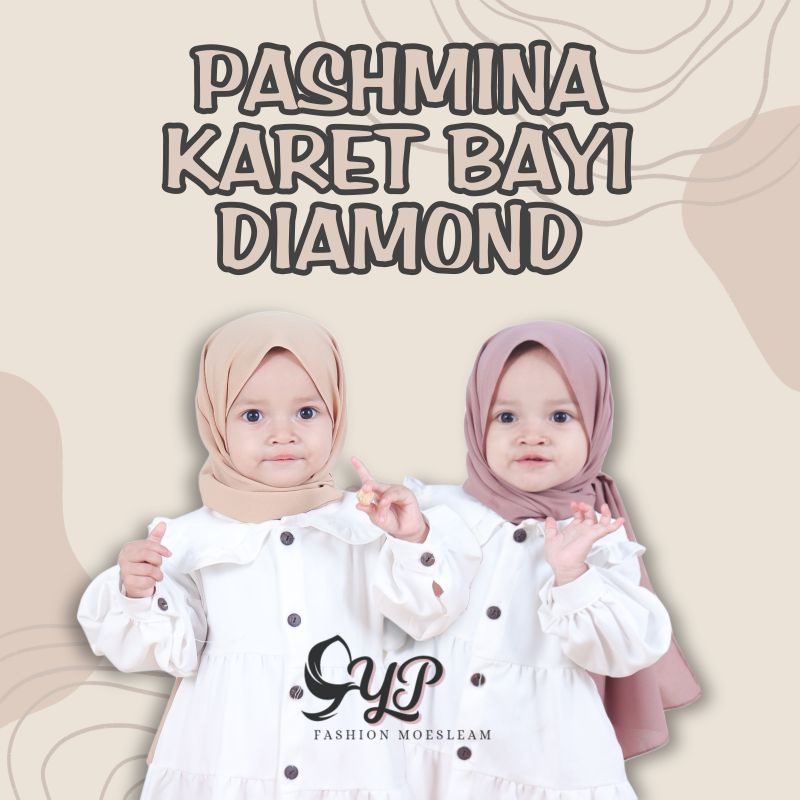 Jilbab Pashmina Karet bayi anak usia 0-2 th 110x50 cm / PASTHAN/PASTAN