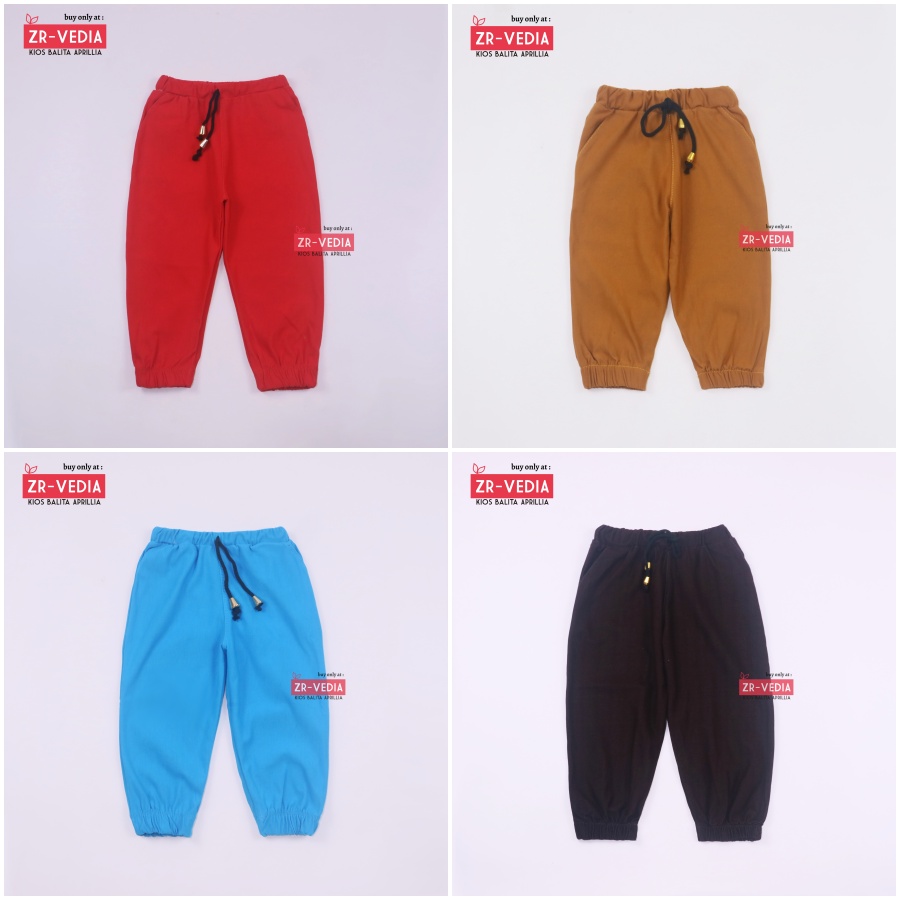 Jogger PREMIUM Polos Uk 1-2 Tahun /  Jeans Joger Denim Pants Celana Panjang Anak Laki Perempuan