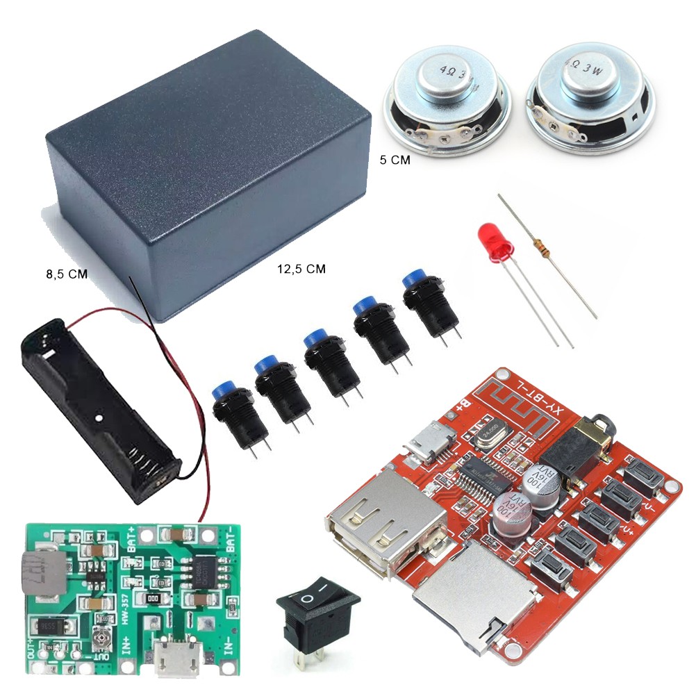 Satu Paket Amplifier mini Bluetooth speaker Charger box murah.